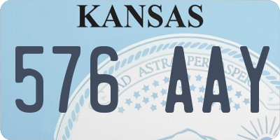 KS license plate 576AAY