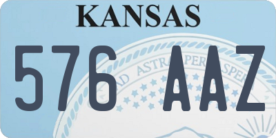 KS license plate 576AAZ