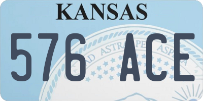 KS license plate 576ACE
