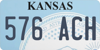 KS license plate 576ACH