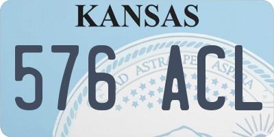 KS license plate 576ACL