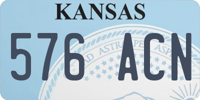 KS license plate 576ACN