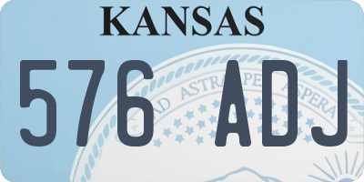 KS license plate 576ADJ