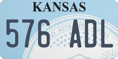 KS license plate 576ADL