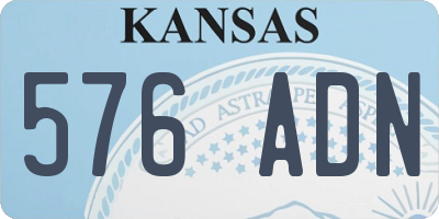 KS license plate 576ADN