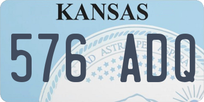 KS license plate 576ADQ