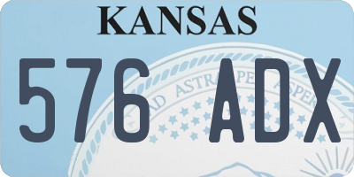 KS license plate 576ADX