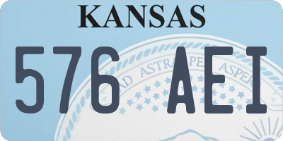 KS license plate 576AEI