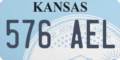 KS license plate 576AEL