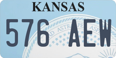 KS license plate 576AEW