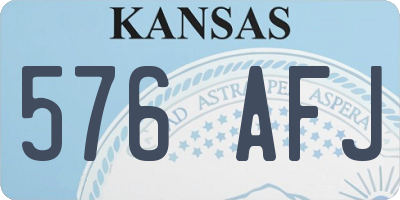 KS license plate 576AFJ