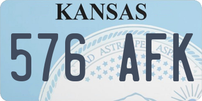 KS license plate 576AFK