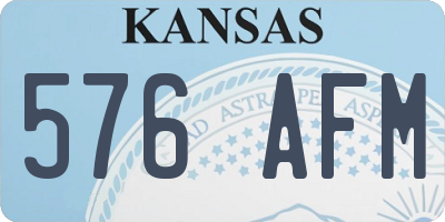 KS license plate 576AFM