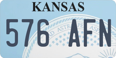 KS license plate 576AFN