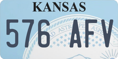 KS license plate 576AFV