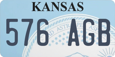 KS license plate 576AGB