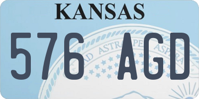 KS license plate 576AGD
