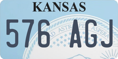 KS license plate 576AGJ