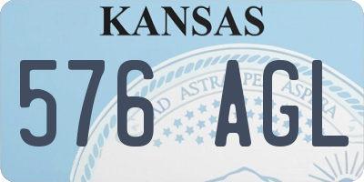 KS license plate 576AGL