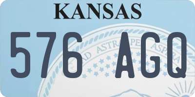 KS license plate 576AGQ