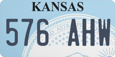 KS license plate 576AHW