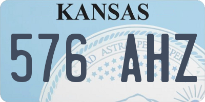 KS license plate 576AHZ