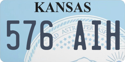 KS license plate 576AIH