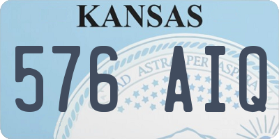 KS license plate 576AIQ