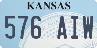 KS license plate 576AIW