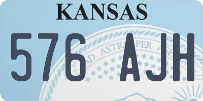 KS license plate 576AJH