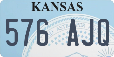 KS license plate 576AJQ
