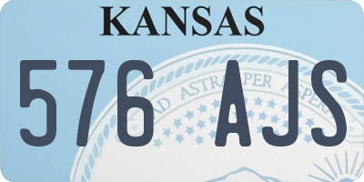 KS license plate 576AJS