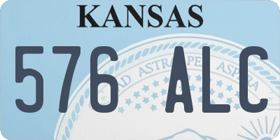 KS license plate 576ALC