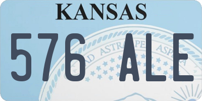 KS license plate 576ALE