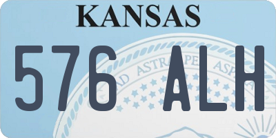 KS license plate 576ALH