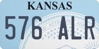 KS license plate 576ALR