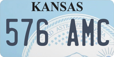 KS license plate 576AMC