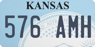 KS license plate 576AMH
