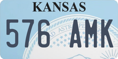 KS license plate 576AMK