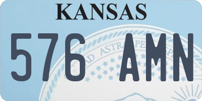 KS license plate 576AMN