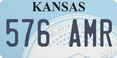 KS license plate 576AMR