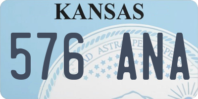 KS license plate 576ANA