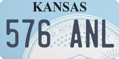 KS license plate 576ANL