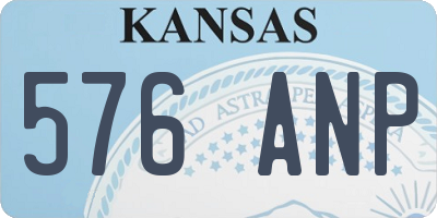 KS license plate 576ANP