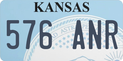 KS license plate 576ANR