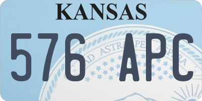 KS license plate 576APC