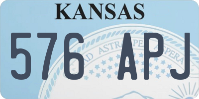 KS license plate 576APJ