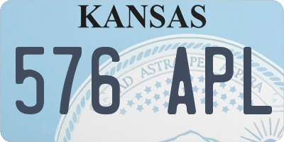 KS license plate 576APL