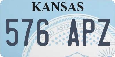 KS license plate 576APZ
