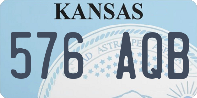KS license plate 576AQB
